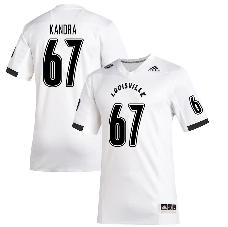 Men #67 Luke Kandra Louisville Cardinals College Football Jerseys Sale-White